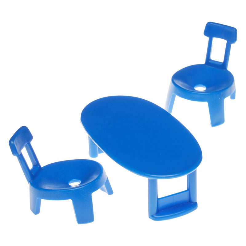 Peppa Pig Wooden Playhouse - Blue Dining Table & 2 Chairs