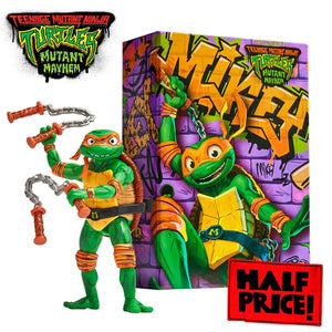 TMNT Mutant Mayhem Special Edition Michelangelo action figure, ages 4+