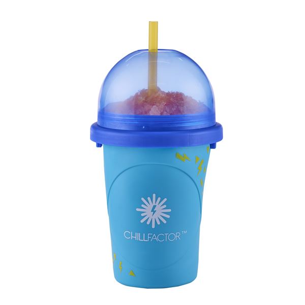 ChillFactor Colour Shock Slushy Maker in Totally Cool Blue, squeeze and freeze slushy maker, ages 6+