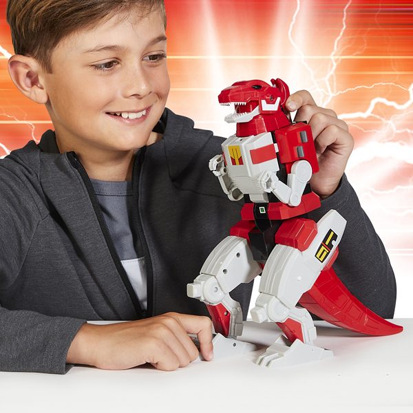 Mighty Morphin Power Rangers Tyrannosaurus Combinable Dinozord, Red Ranger's Dinozord with chomping jaws, ages 4+