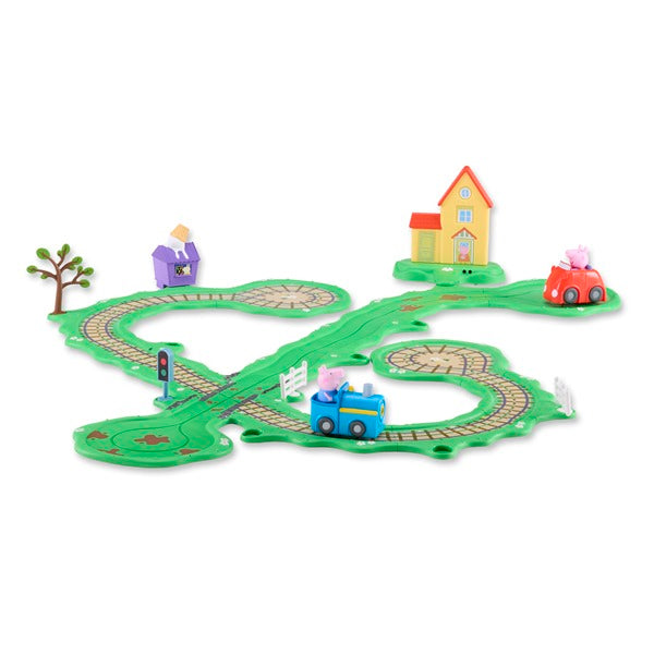 Peppa Pig Whizz-Around Peppa's Runabout Town Set, large track and vehicle playset, ages 18 months+