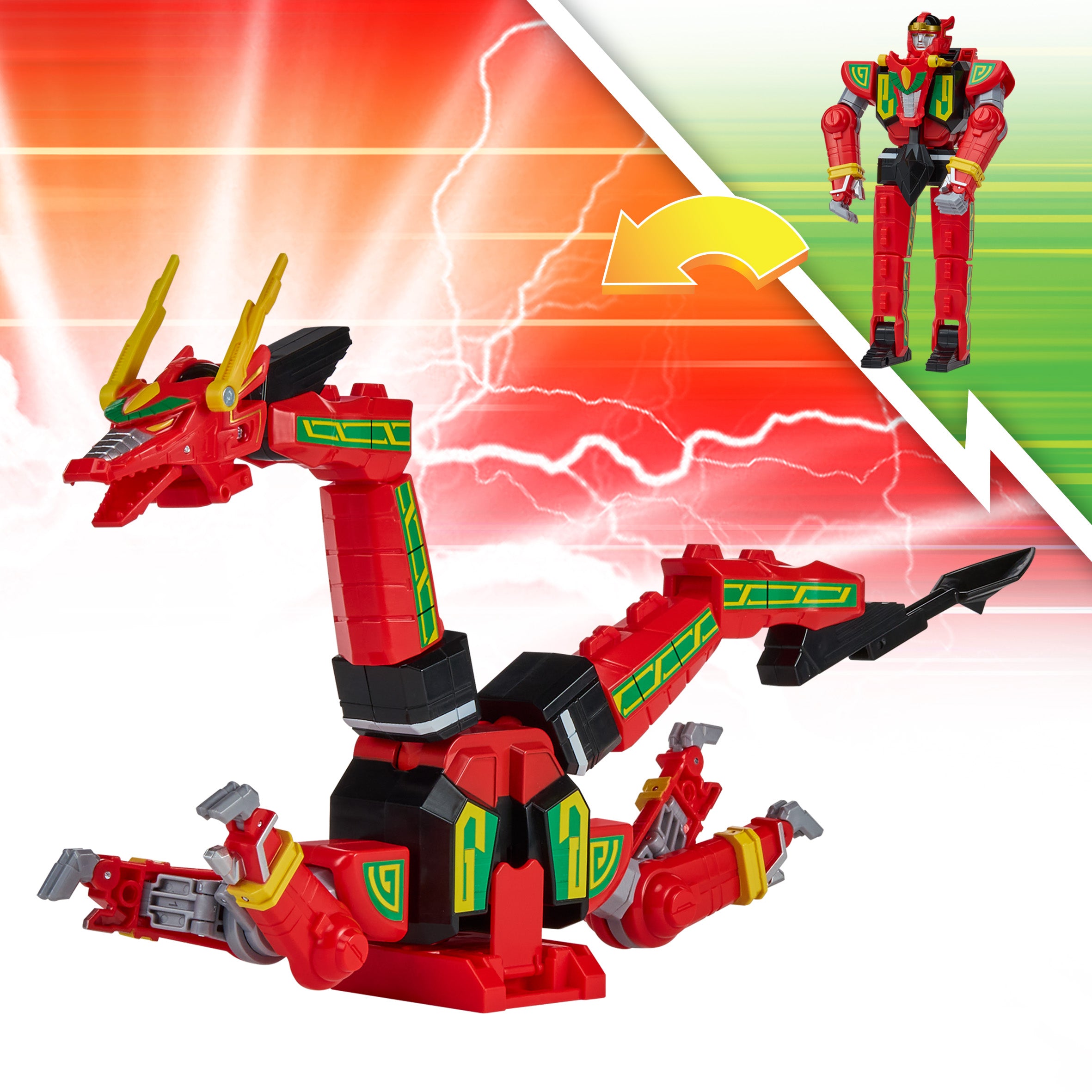 Mighty Morphin Power Rangers Combinable Thunderzord - Red Dragon