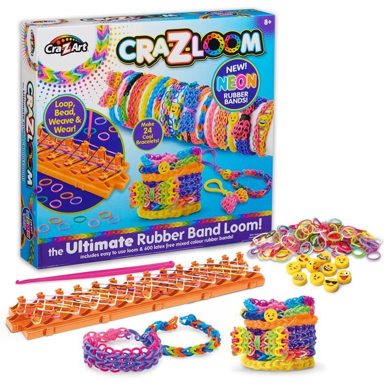 Cra-Z-Art Be Inspired Cra-Z-Loom 3 in 1 Rubber Band Bracelet Extravaga –  Rafaelos