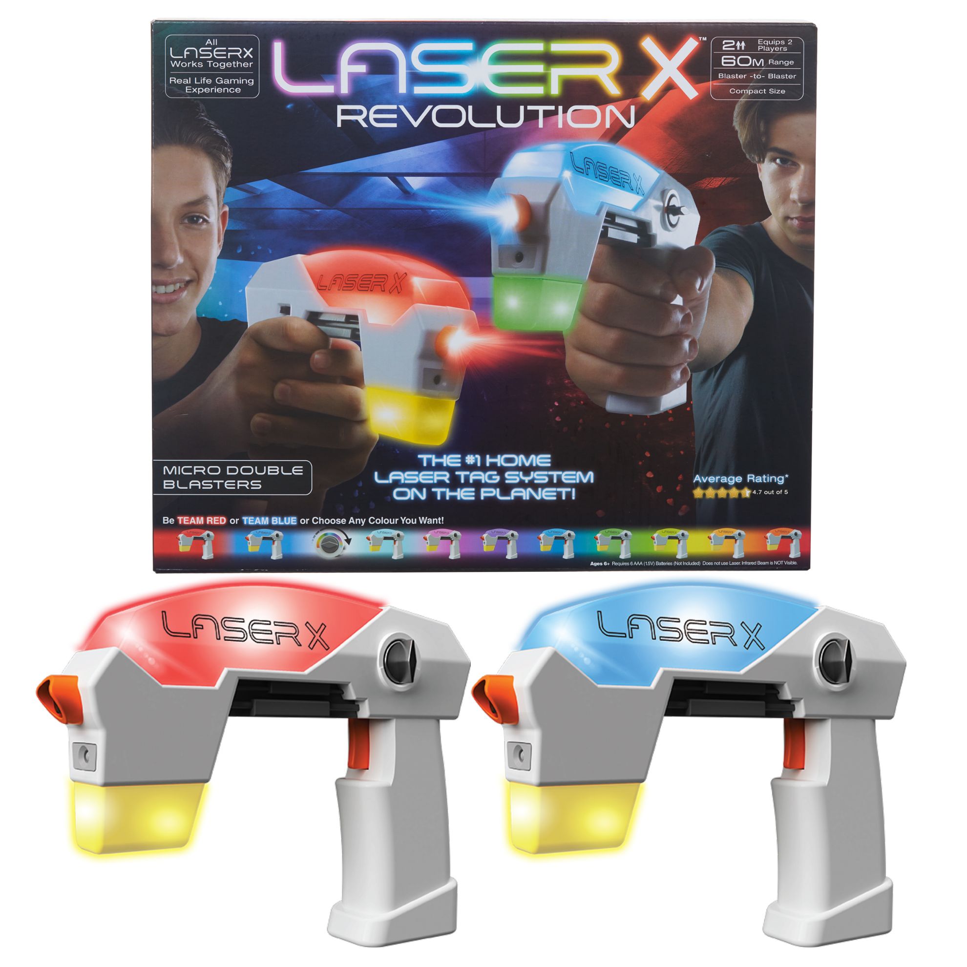 Laser X Revolution Double Blaster Laser Tag 2 Player Set with Box Tested