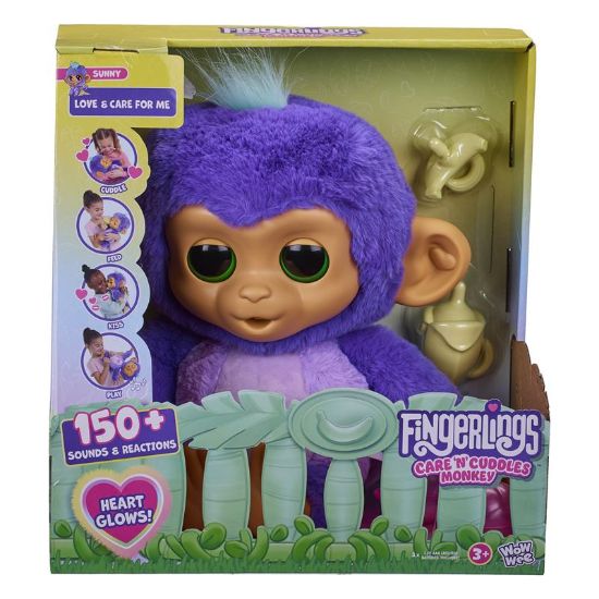 Fingerlings Care ‘n’ Cuddles Interactive Baby Monkey-3191